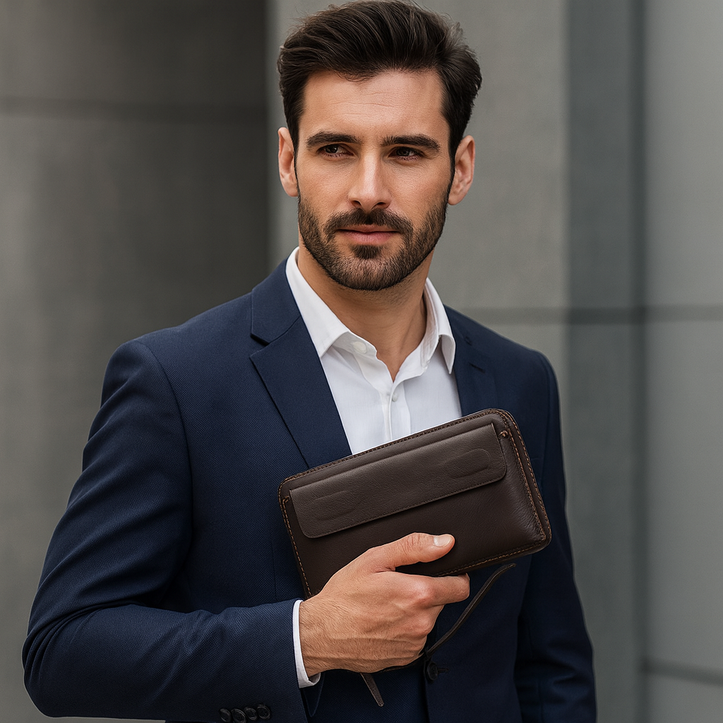 Pochette portefeuille homme