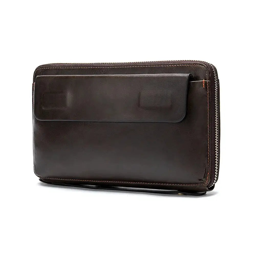 Pochette portefeuille homme marron