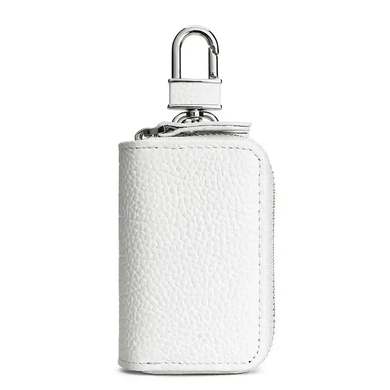 Pochette portefeuille homme en cuir blanc