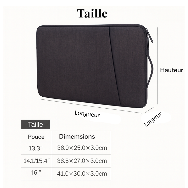 Pochette pour ordinateur noir