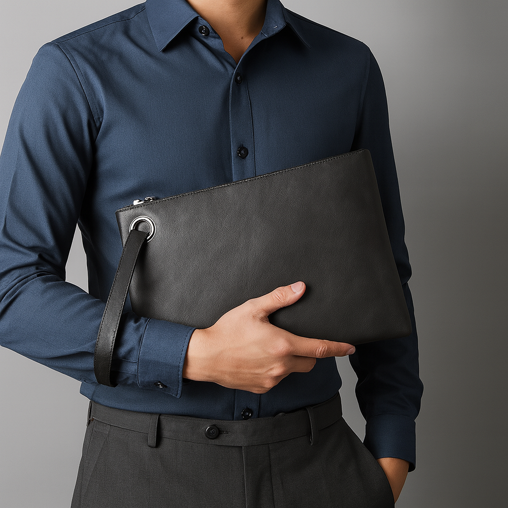 pochette sac homme noir