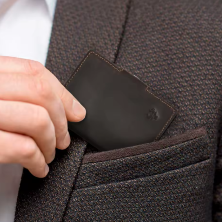 Porte carte homme cuir noir