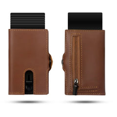 Porte-cartes RFID en cuir