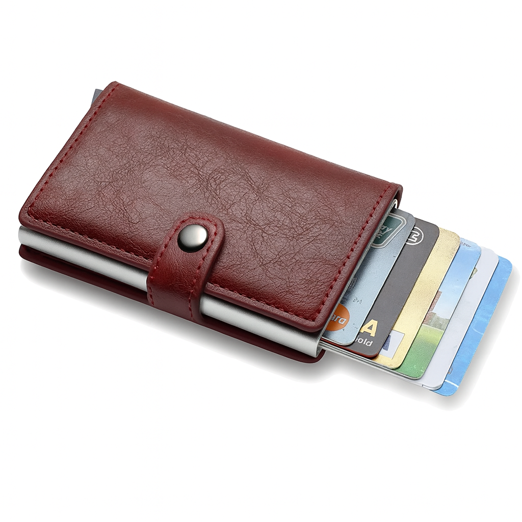 Porte cartes bleu homme