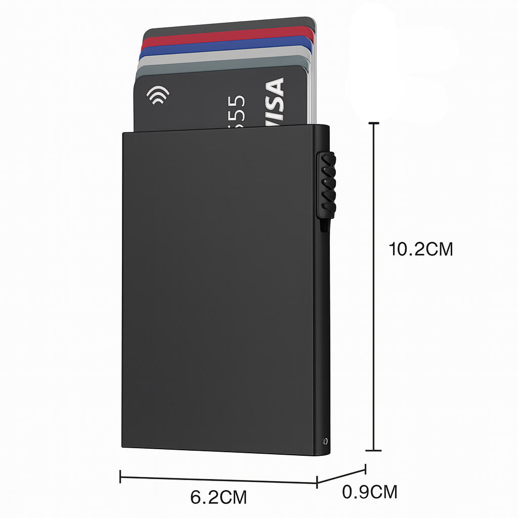 porte cartes en aluminium pour homme