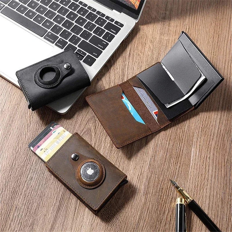 Porte-cartes homme support airtag