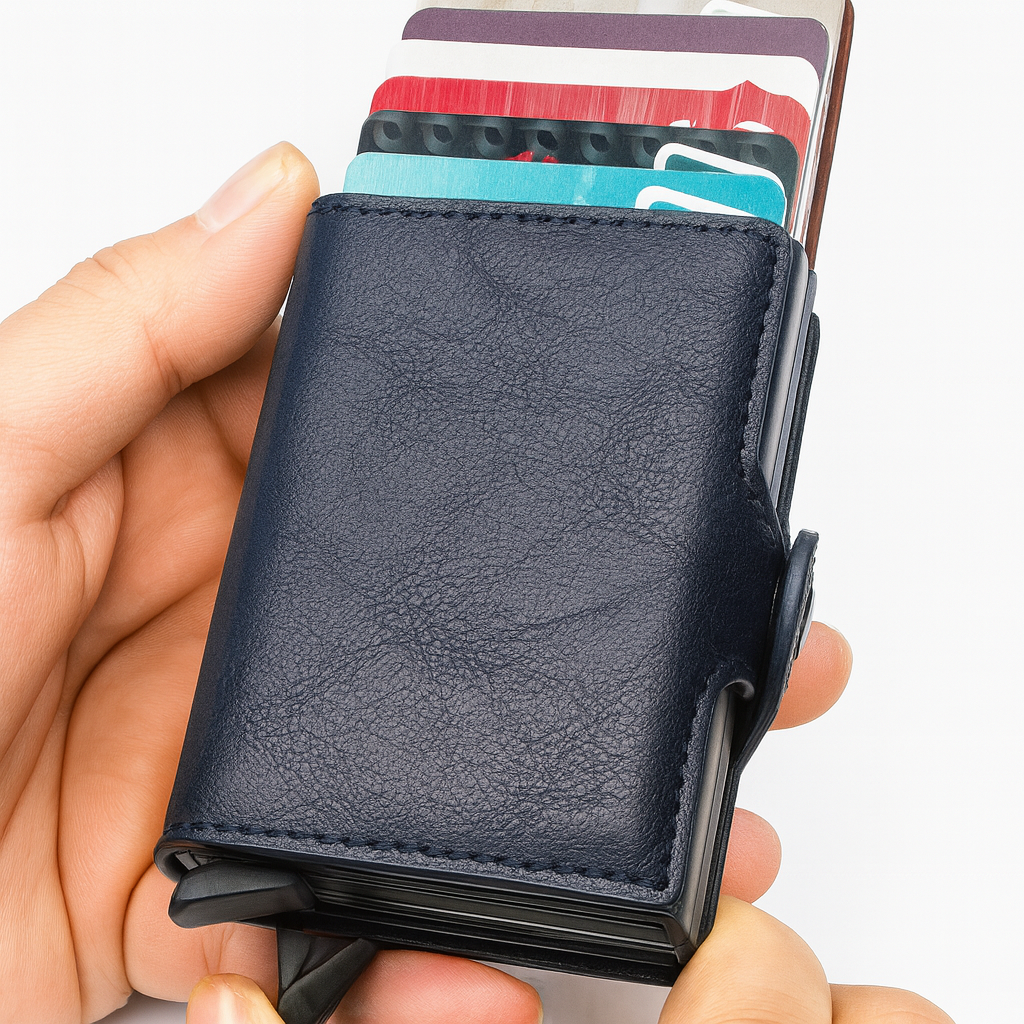 porte cartes pour homme bleu