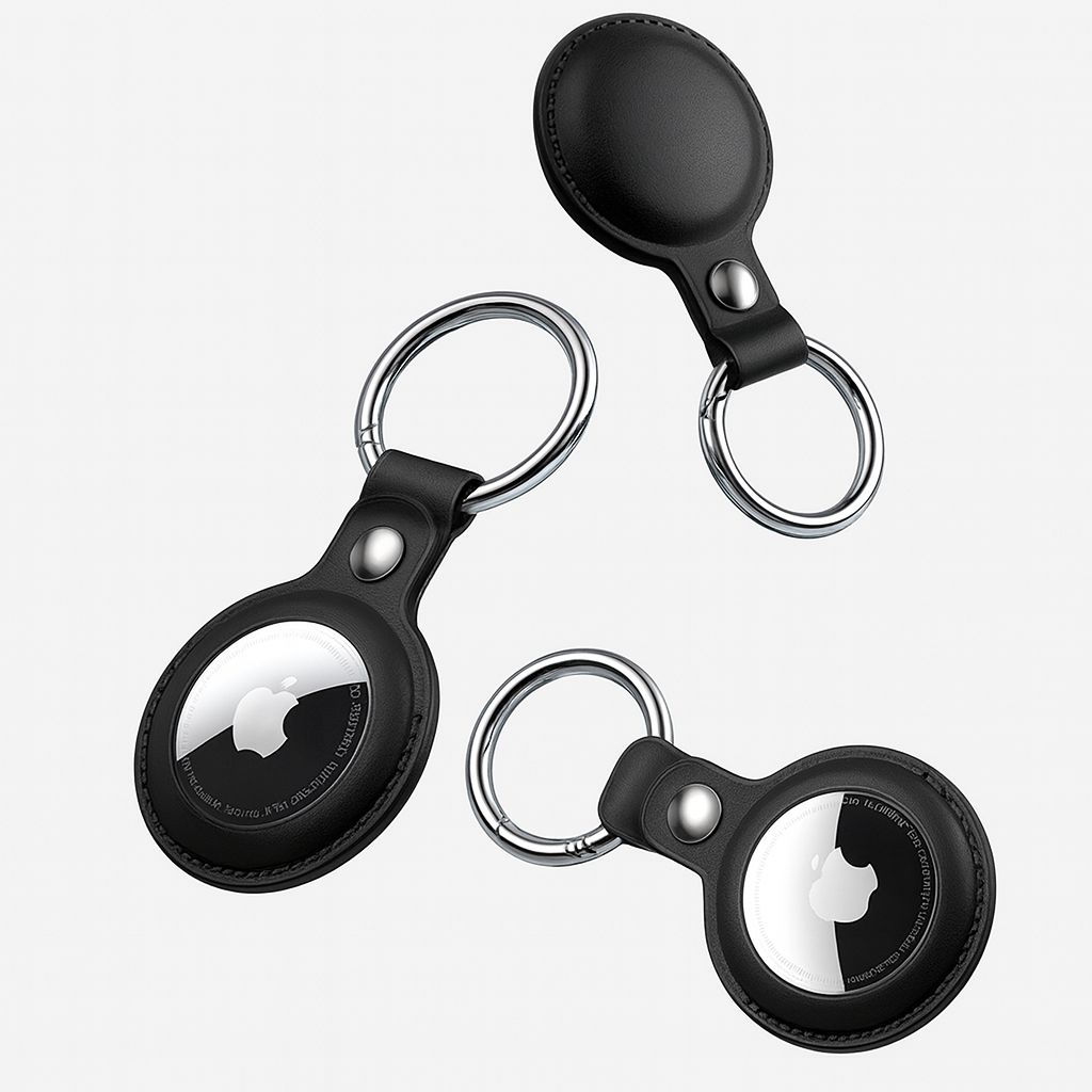 porte cles air tag noir