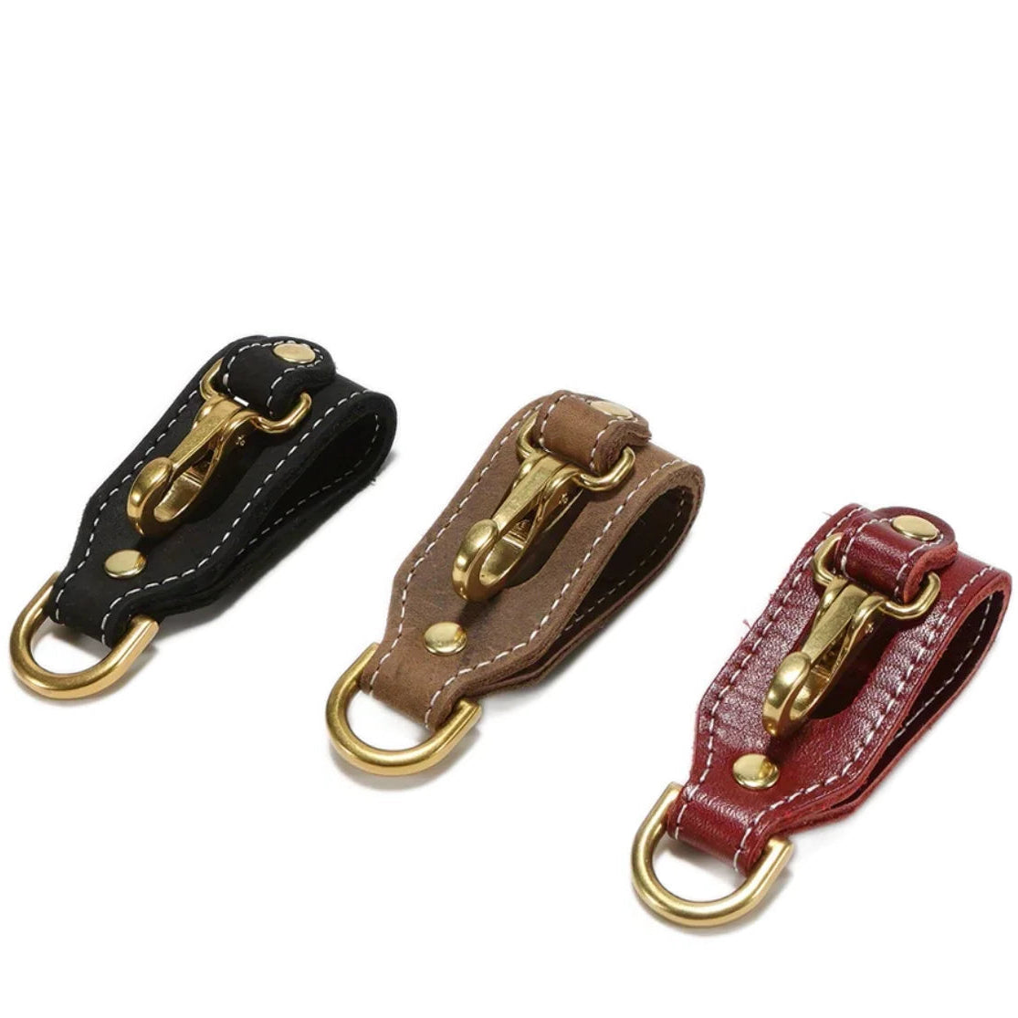 Porte-clés ceinture pour homme en cuir