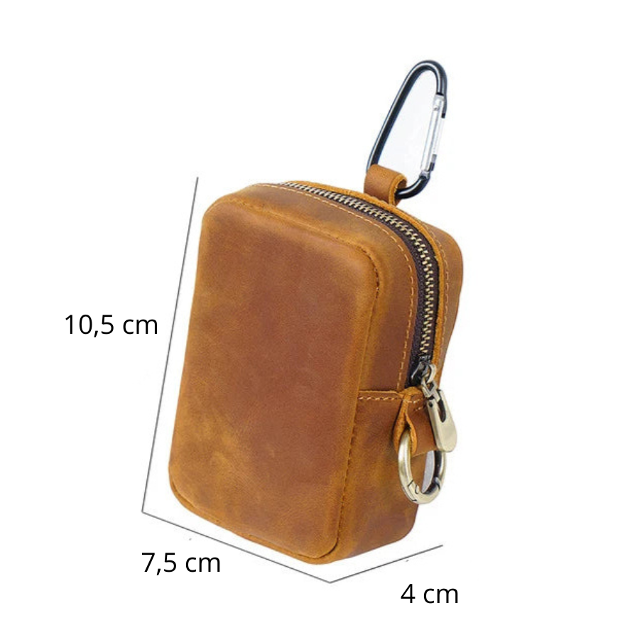 Porte-monnaie ceinture homme en cuir véritable