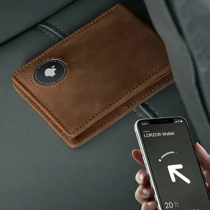 Portefeuille homme avec airtag