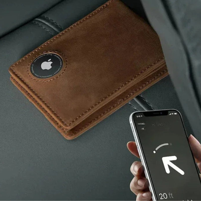 Portefeuille homme avec airtag