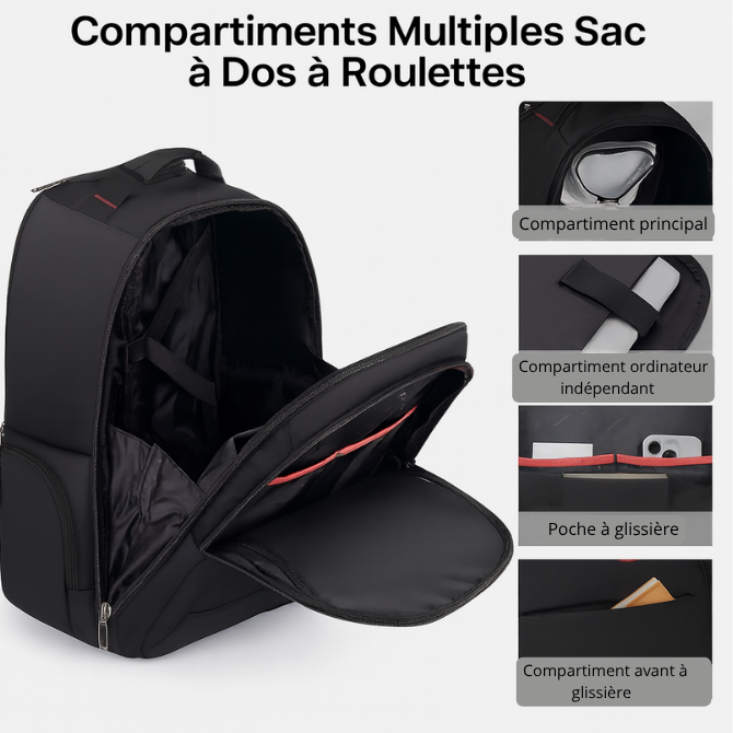 Sac à dos à roulette