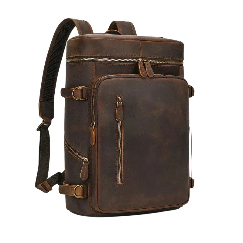 Sac à dos cuir vintage marron