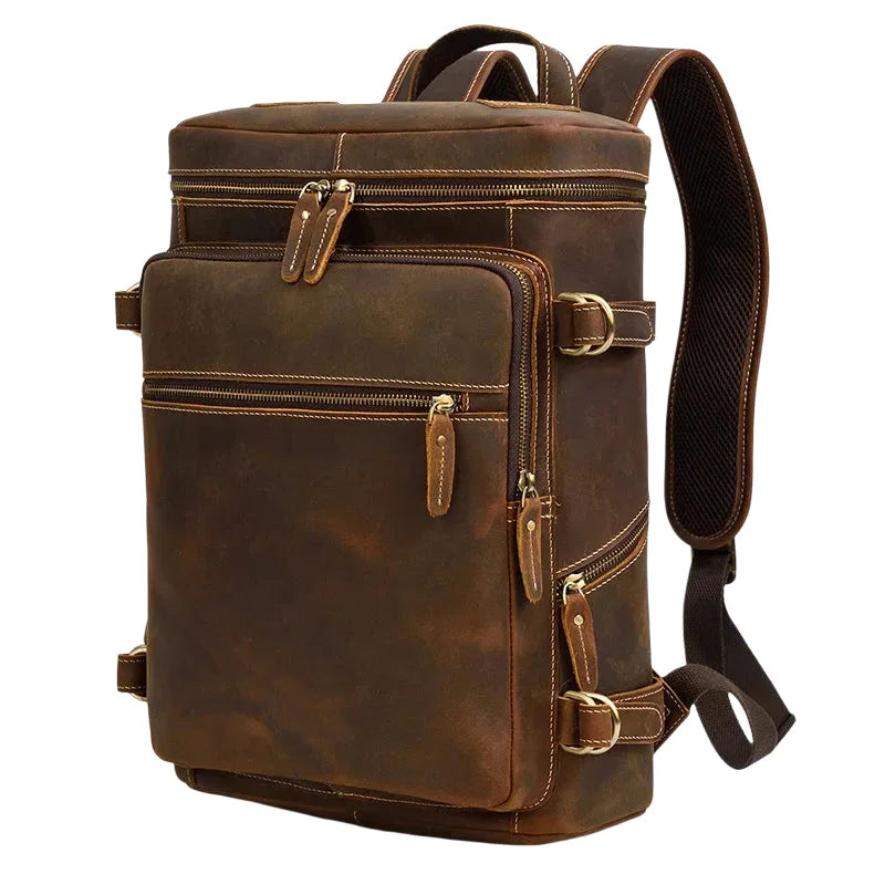 Sac à dos cuir vintage marron