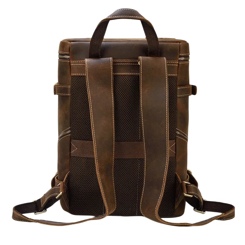 Sac à dos cuir vintage marron