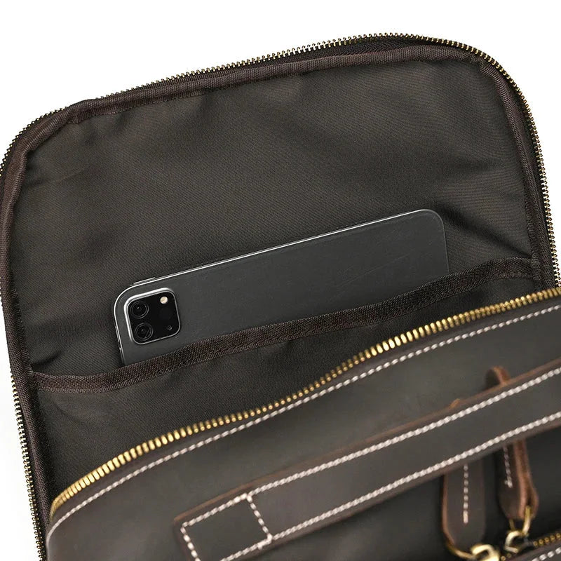 Sac à dos en cuir ergonomique