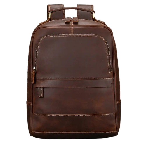 Sac à dos en cuir homme marron