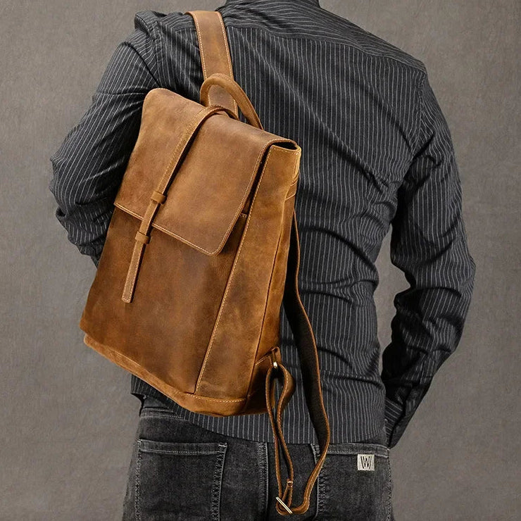 Sac à dos en cuir louis