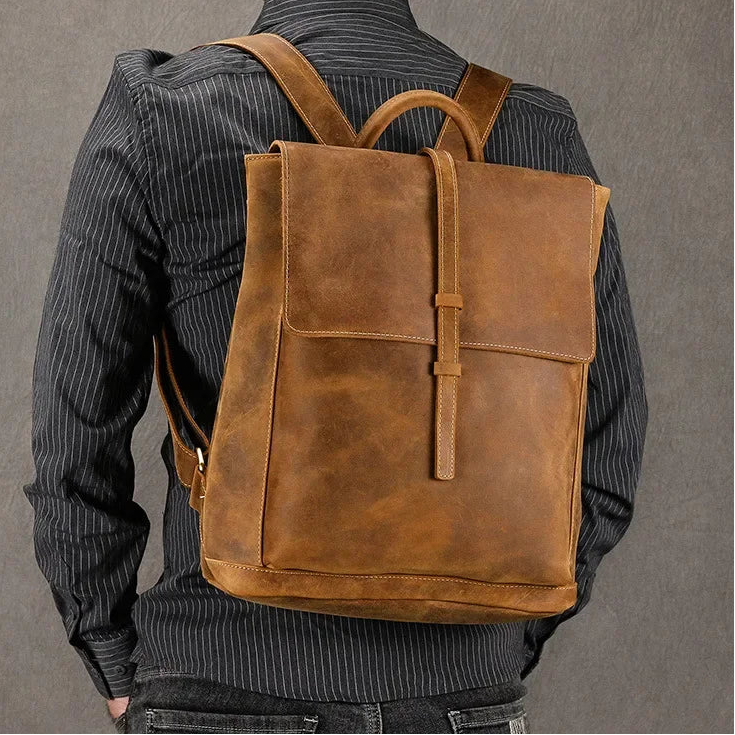 Sac à dos en cuir louis