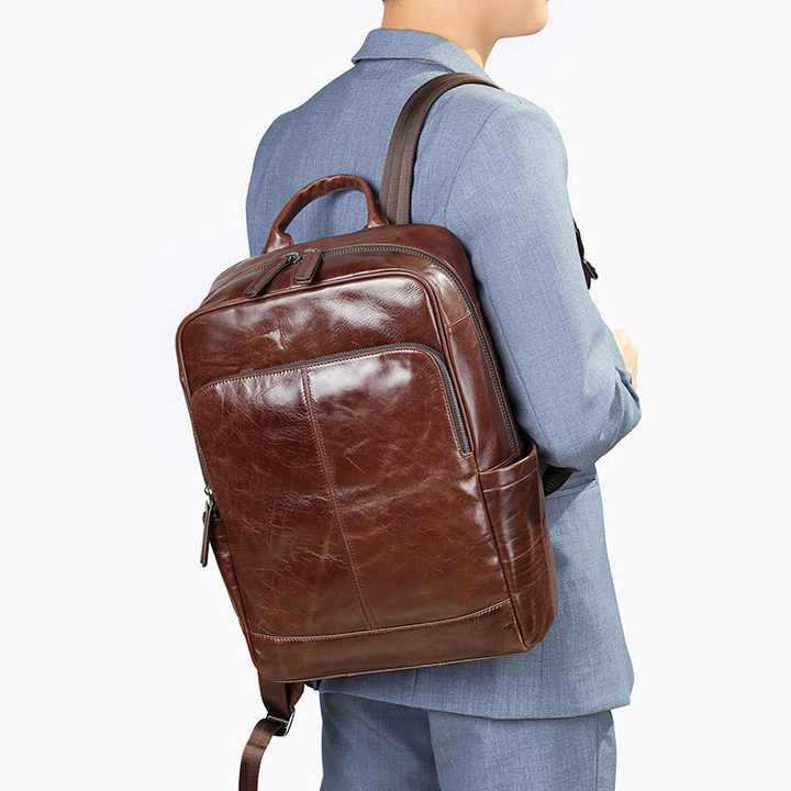 Sac à dos en cuir pour homme