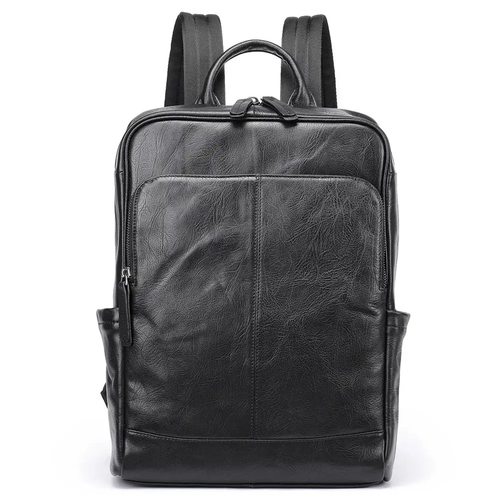 Sac à dos en cuir pour homme noir