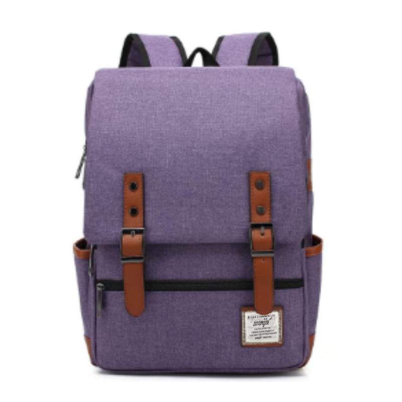 sac a dos en tissu vintage violet