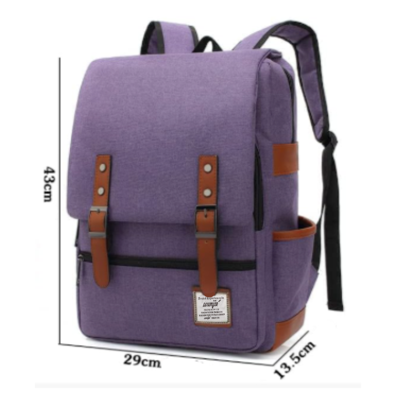 sac a dos en tissu vintage violet 
