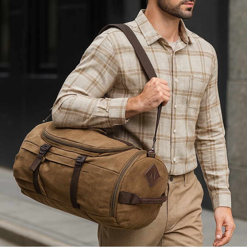 sac homme en toile à porter à l'épaule
