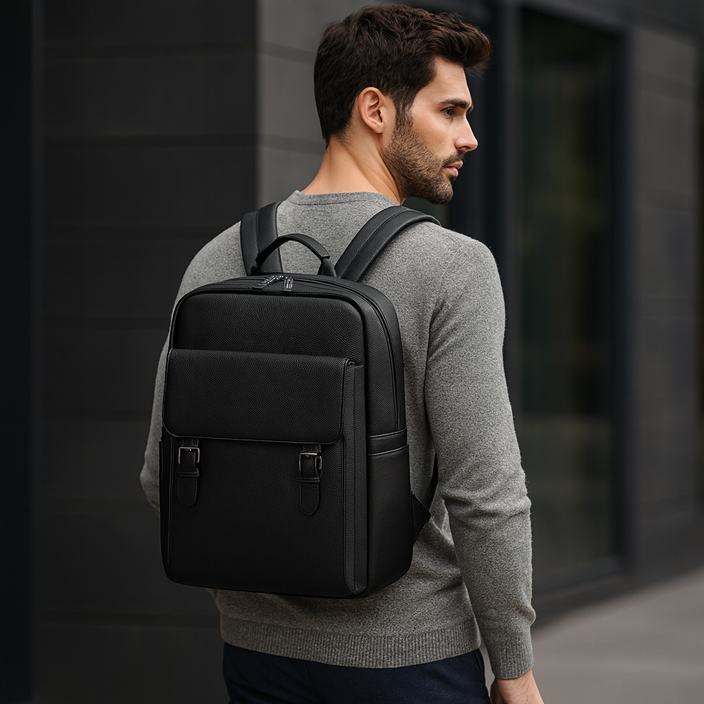 Sac à dos homme noir uni