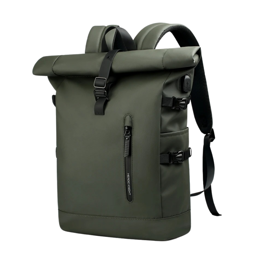 Sac à dos roll top vert