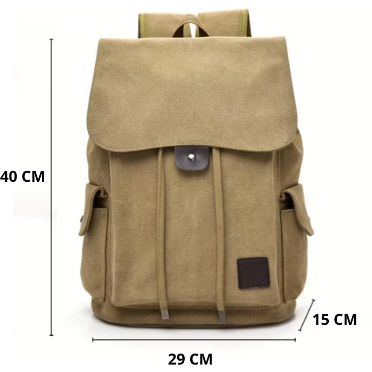 sac a dos toile kaki 