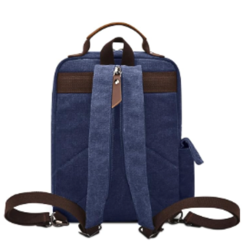 sac a dos vintage bleu fonce 