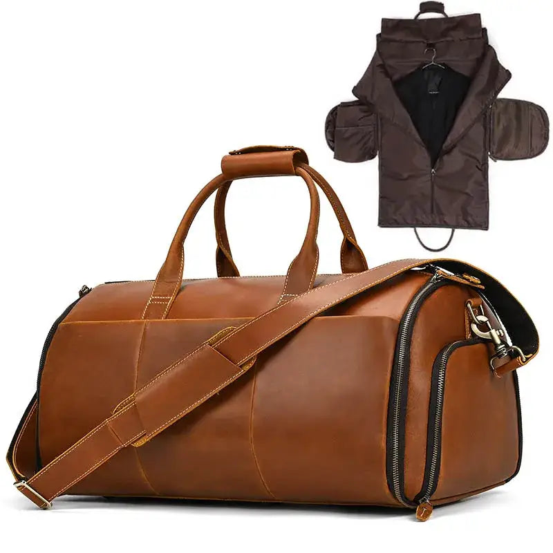 Sac de voyage costume marron clair