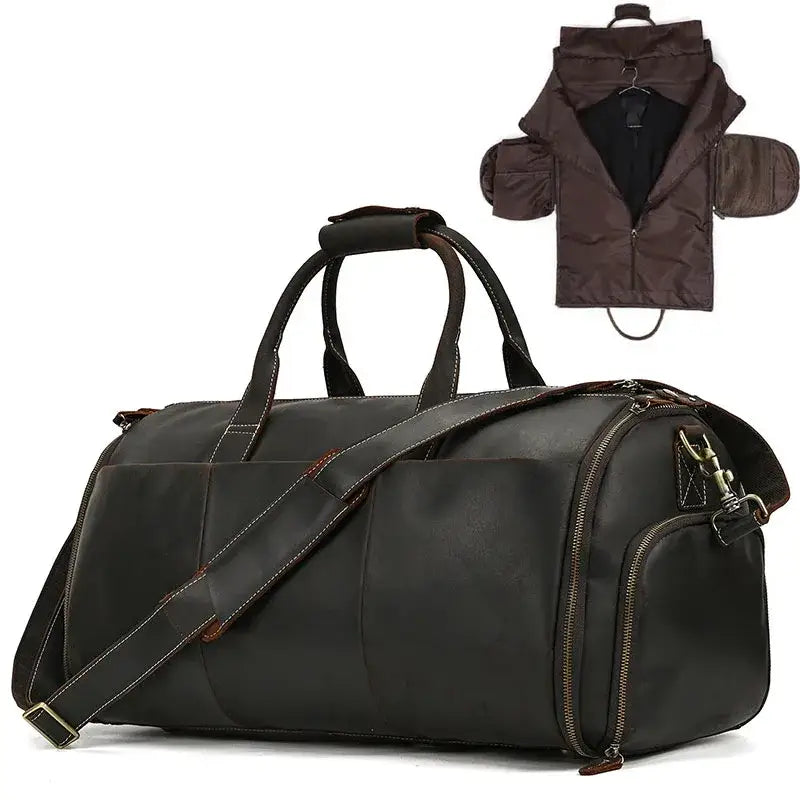 Sac de voyage costume marron foncé