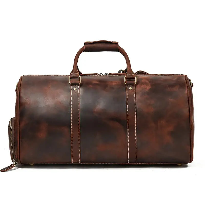 Sac de voyage homme en cuir marron