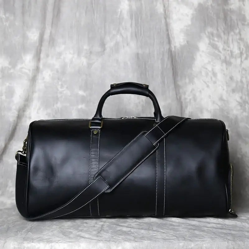 Sac de Voyage Homme en Cuir Noir