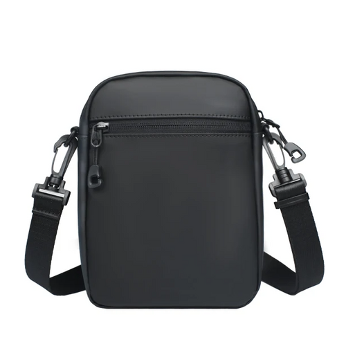 Sacoche Bandoulière Sport Homme Noir 23x17x5 Cm - Nylon, Fermeture Éclair, Lanière 120 Cm - Neuf Sans Étiquette, Taille Moyenne