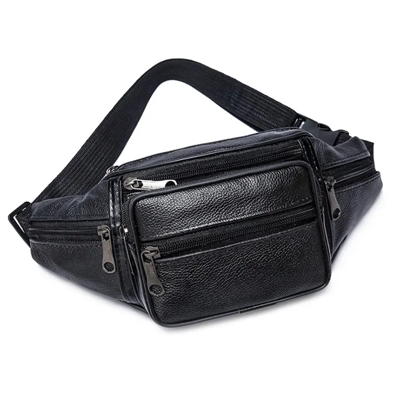 Sacoche banane cuir homme