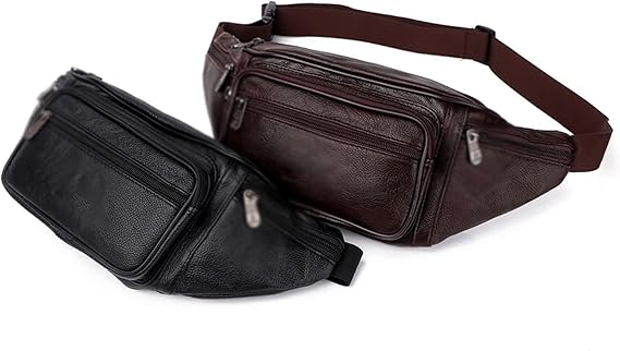 Sacoche banane cuir homme