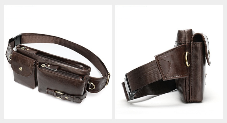Sacoche banane cuir pour homme