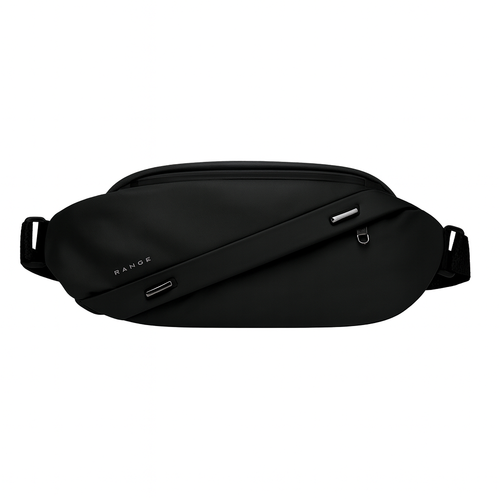 Sacoche banane luxe homme noir