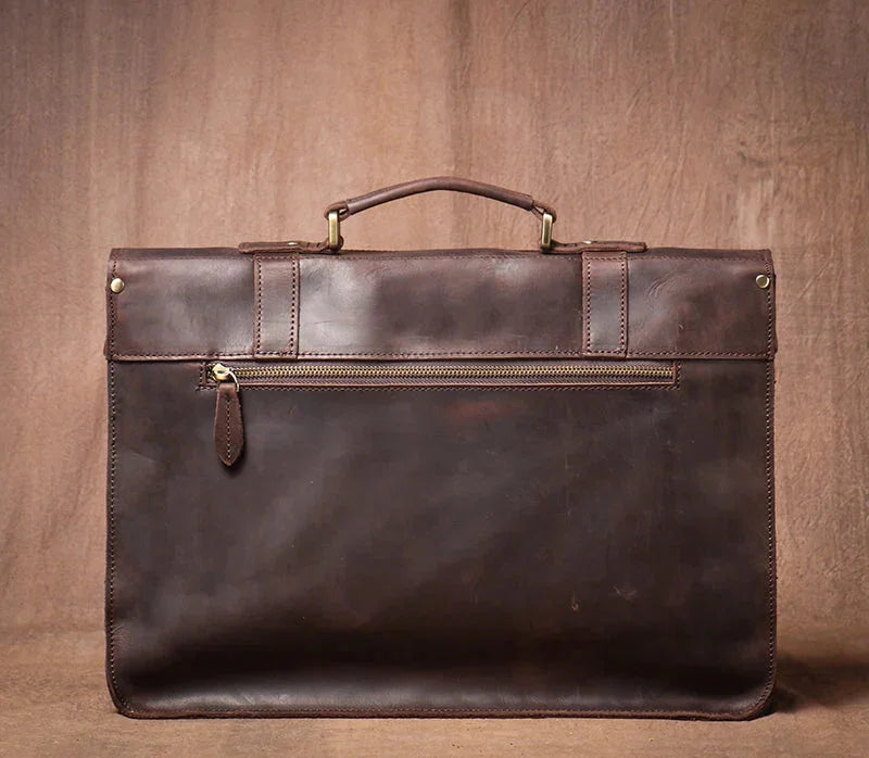 Sacoche cartable homme en cuir