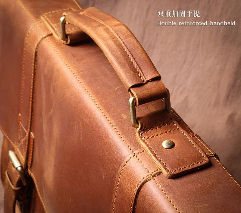 Sacoche cartable homme en cuir