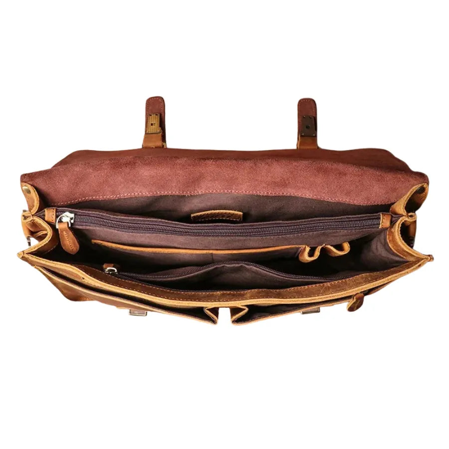 Sacoche cartable homme en cuir