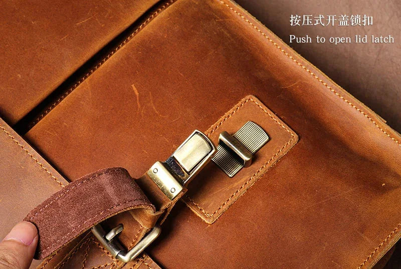 Sacoche cartable homme en cuir