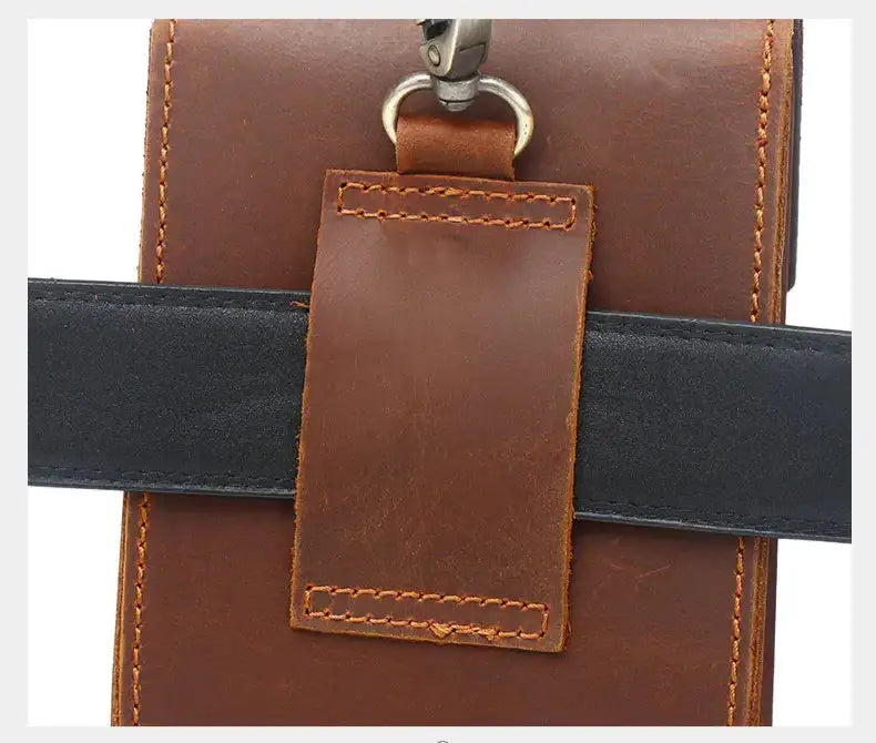 Sacoche ceinture cuir homme