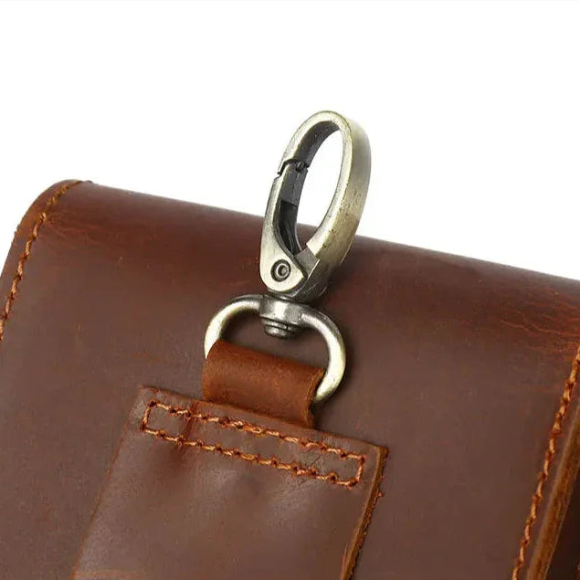 Sacoche ceinture cuir homme