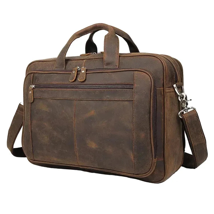 Sacoche cuir homme grand format 17 pouces