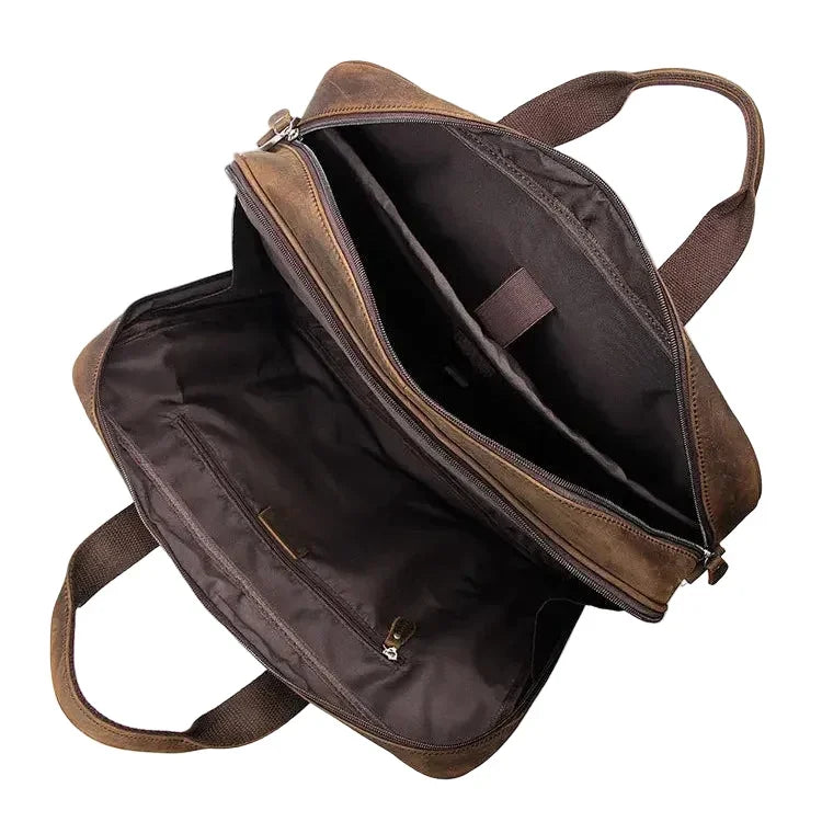 Sacoche cuir homme grand format 17 pouces